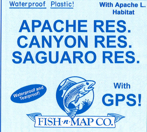 Buy map Apache, Canyon & Saguaro Reservoir Fishing Map