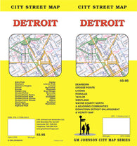 Buy map Detroit, Michigan by GM Johnson
