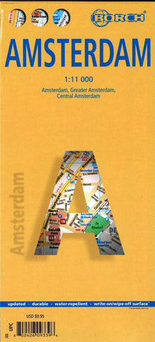 Buy map Amsterdam, Netherlands by Borch GmbH.