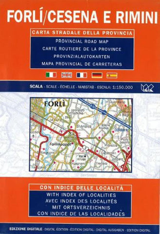 Buy map Forli/Cesena e Rimini, Italy by Litografia Artistica Cartografica