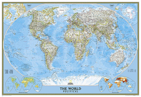 Buy map World Classic Enlarged Wall Map - Laminated (69 x 48)