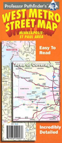 Buy map Minneapolis-St Paul, Minnesota, West Metro by Hedberg Maps