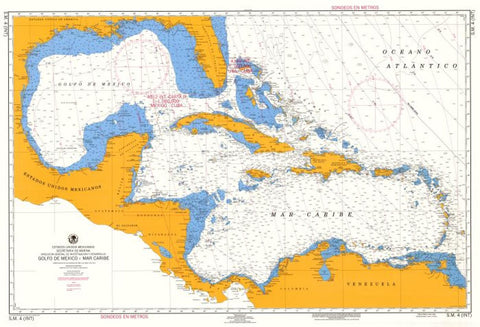 Buy map Golfo de Mexico y Mar Caribe by Secretaria de Marina