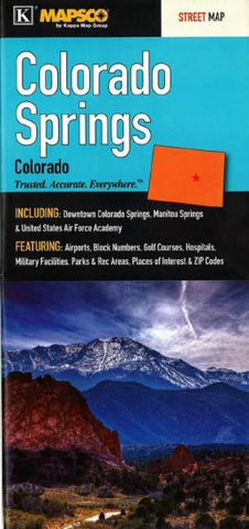 Buy map Colorado Springs, Colorado by Kappa Map Group