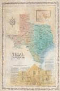 Buy map Texas Antique-Style Map with Texas History