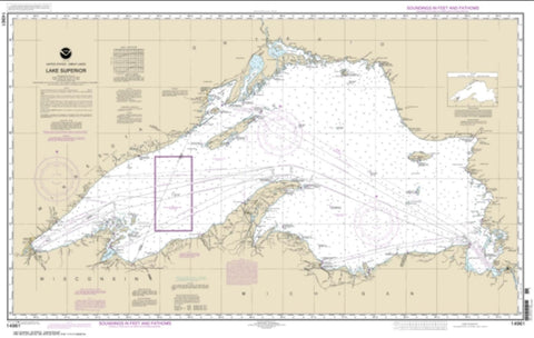 Buy map Lake Superior (Mercator Projection) (14961-12) by NOAA