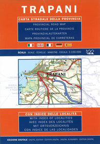 Buy map Trapani Province, Italy by Litografia Artistica Cartografica