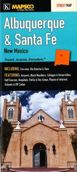 Buy map Albuquerque, Santa Fe and Taos, New Mexico by Kappa Map Group