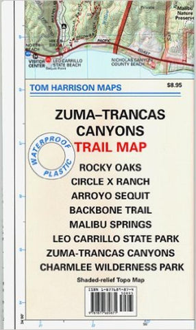 Buy map Zuma and Trancas Canyons, California by Tom Harrison Maps