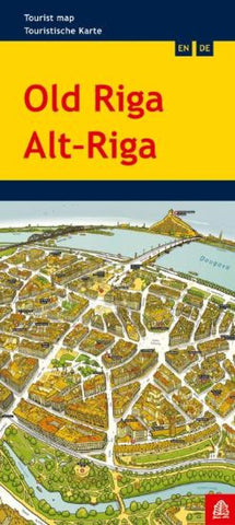 Buy map Riga (Old), Tourist Map by Jana Seta