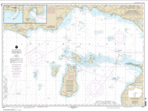 Buy map Waugoshance Point to Seul Choix Point, including Beaver Island Group; Port Inland; Beaver Harbor (14911-21) by NOAA