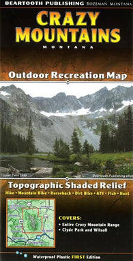 Buy map Crazy Mountains, Montana by Beartooth Publishing