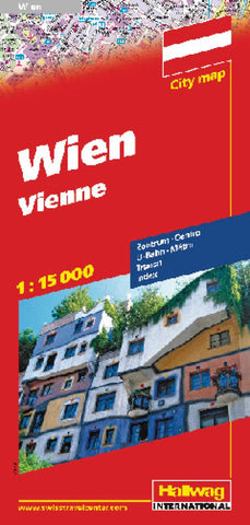 Buy map Vienna, Austria by Hallwag