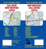 Buy map New Bedford : Fall River : Taunton : city street map = Fall River : New Bedford : Taunton : city street map
