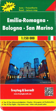 Buy map Emilia-Romagna, Italy and San Marino by Freytag-Berndt und Artaria