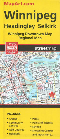 Buy map Winnipeg, Manitoba Street Map by Canadian Cartographics Corporation