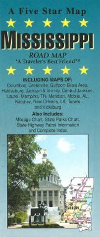 Buy map Mississippi by Five Star Maps, Inc.