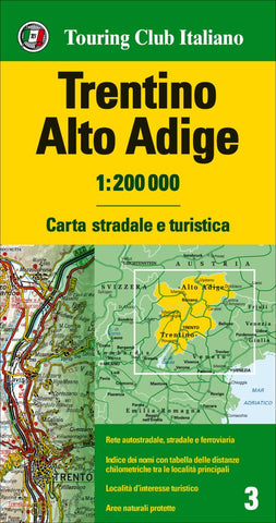 Buy map Trentino-Alto Adige, Italy by Touring Club Italiano