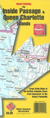 Buy map The Inside Passage and Queen Charlotte Islands, British Columbia by Peter Heiler Ltd.