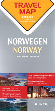 Buy map Norway : travel map = Norwegen = Norge = Norvège