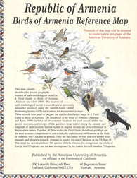 Buy map Birds of Armenia Reference Map by American University of Armenia