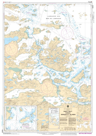 Buy map Davis Inlet to/aux Seniartlit Islands by Canadian Hydrographic Service