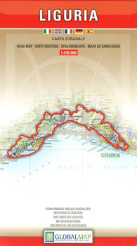 Buy map Liguria, Italy by Litografia Artistica Cartografica