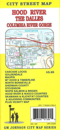 Buy map Hood River, The Dalles and Columbia River Gorge, Oregon/Washington by GM Johnson