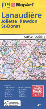 Buy map Lanaudiere, Joliette, Rawdon and St-Donat Street Map