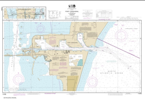 Buy map Port Canaveral; Canaveral Barge Canal Extension (11478-24) by NOAA