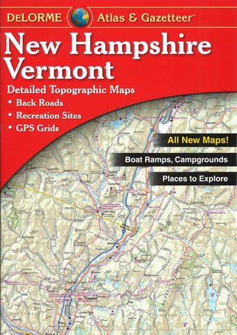 Buy map New Hampshire and Vermont Atlas and Gazetteer by DeLorme