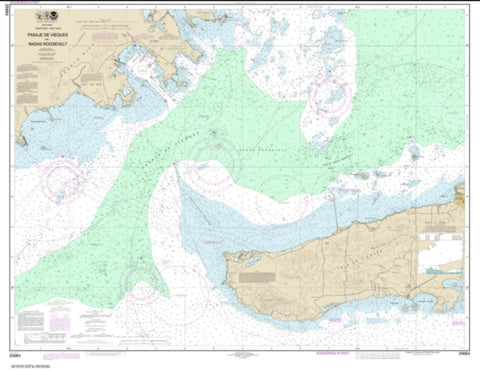 Buy map Pasaje de Vieques and Radas Roosevelt (25664-18) by NOAA