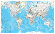 Buy map Hemispheres Contemporary Series World Wall Map, laminated edition
