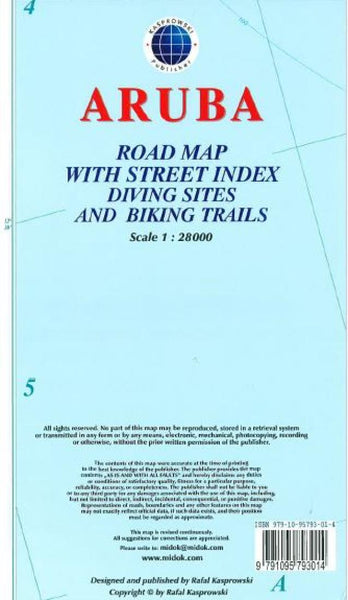 Buy map Aruba Road Map by Kasprowski Publisher
