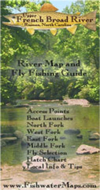 Buy map Upper French Broad River NC River Map and Fly Fishing Guide