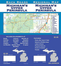 Buy map Michigan, Upper Peninsula, Back Roads by GM Johnson