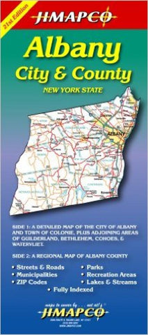 Buy map Albany, New York, City and County by Jimapco