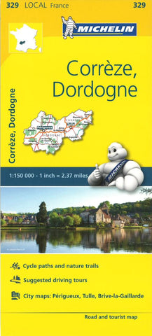 Buy map Michelin: Correze, Dordogne, France Road and Tourist Map by Michelin Travel Partner