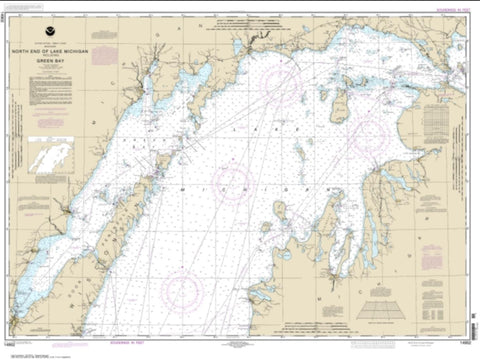 Buy map North end of Lake Michigan, including Green Bay (14902-29) by NOAA