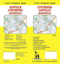Buy map Lynchburg, Danville and Martinsville, Virginia by GM Johnson