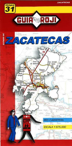Buy map Zacatecas, Mexico, State Map by Guia Roji