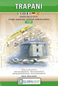 Buy map Trapani, Italy by Litografia Artistica Cartografica