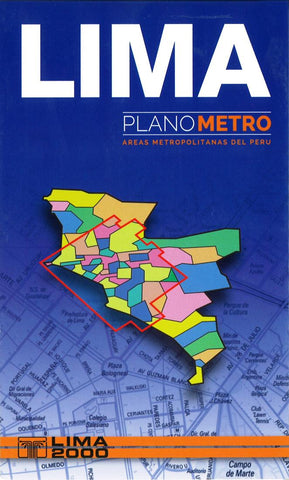 Buy map Lima, Peru, Metro Area by Lima 2000