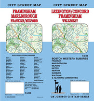 Buy map Lexington, Concord, Framingham and Bostons Western Suburbs, Massachusetts by GM Johnson