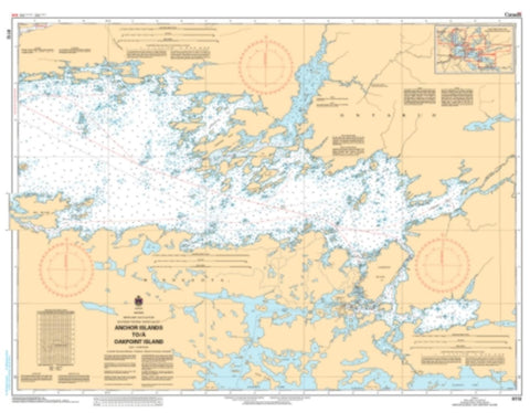 Buy map Rainy Lake/Lac a la Pluie, Southeast Portion/Partie Sud-Est Anchor Isslands to/a Oakpoint Island by Canadian Hydrographic Service