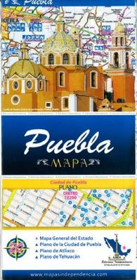 Buy map Puebla, Mexico, State and Major Cities Map by Ediciones Independencia