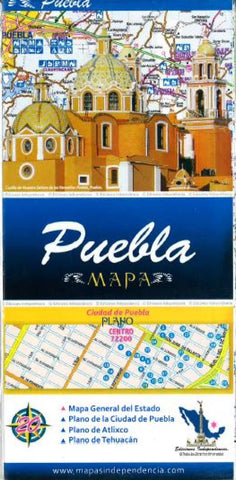 Buy map Puebla, Mexico, State and Major Cities Map by Ediciones Independencia