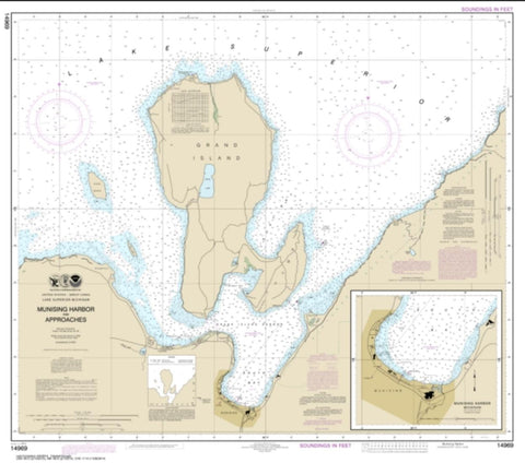 Buy map Munising Harbor and Approaches; Munising Harbor (14969-23) by NOAA