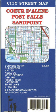Buy map Coeur DAlene, Post Falls and Sandpoint, Idaho