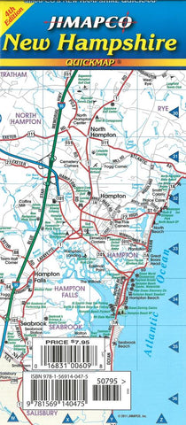 Buy map New Hampshire Quickmap by Jimapco